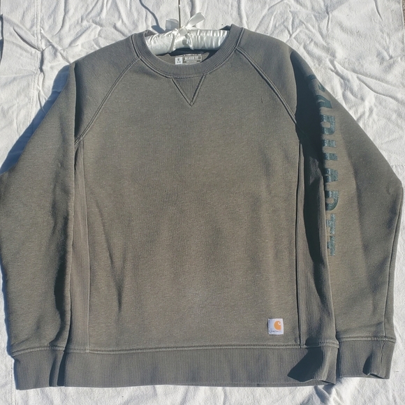 Women's midweight Carhartt graphic sweatshirt size M in basil green - Picture 2 of 3